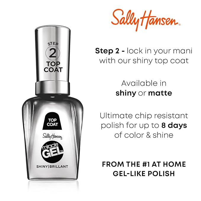 Sally Hansen Miracle Gel Nail Polish, Shade Slate-r Girl #809, 0.5 Fl Oz (Pack of 2)