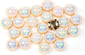 200Pcs Pearl Sew on Rhinestones for Crafting,12mm Claw Pearl Embellished Rhinestoness for DIY,Half Round Pearls for for Crafting Jewelry Handicrafts Clothes Bag Shoes-Ab Colorful(Gold Claw)
