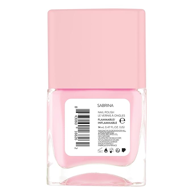 Nails Inc It's Topless Gel-Like Nail Polish, 4-in-1 Base Coat, Treatment, Color & Top Coat, Long Lasting, Strong, Chip Free Nails, Glossy Salon Quality Manicure, Air Dry, Sabrina, 0.47 Fl Oz