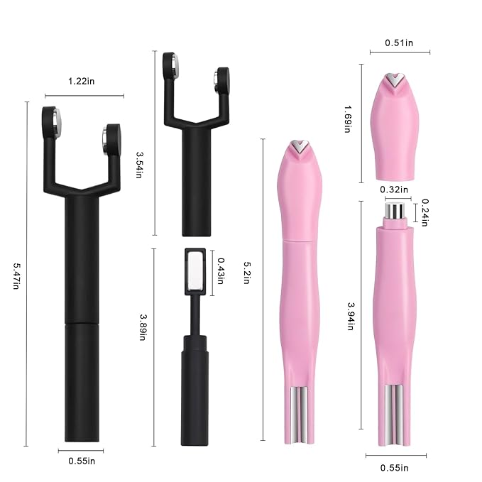 2 Pcs Nail Art Cat Eye Magnets For Nails, 2 Kinds Of 3 In 1 Versatile Magnet Tool For Cat Eye Gel Polish Magnets, Upgrade Magnetic Nail Art Tools, Heart, Lines & Cylinder Cateye Magnets