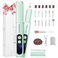 Cordless Electric Nail Drill Professional 3 Speeds Nail Drill Kit for Acrylic Gel Dip, USB Portable Rechargeable 20000 RPM Efile Manicure Pedicure Polishing Shape Tools(Green