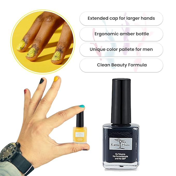 karma organic Natural Nail Polish - Non -Toxic Nail Art, Vegan and Cruelty-Free Nail Paint Design for Men's (Boyfriend Material)