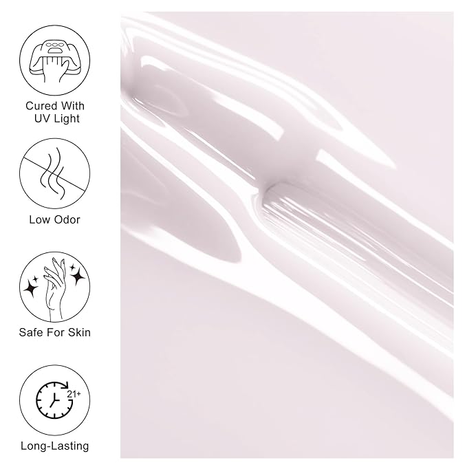 Imtiti 10ml Milky White Gel Nail Polish Long Lasting Soak Off UV Led Jelly Gel Polish Salon DIY at Home Gift for Women 1Pcs