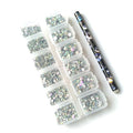 MRSCRET 4640pcs Nail Crystals Flatback Rhinestones AB Glass Charms Gems Stones Diamonds for Nails Crafts DIY Nail Art Decoration with Wax Picker Pencil Mix SS 3 6 8 10 12 16 20(1.3-4.8) MM