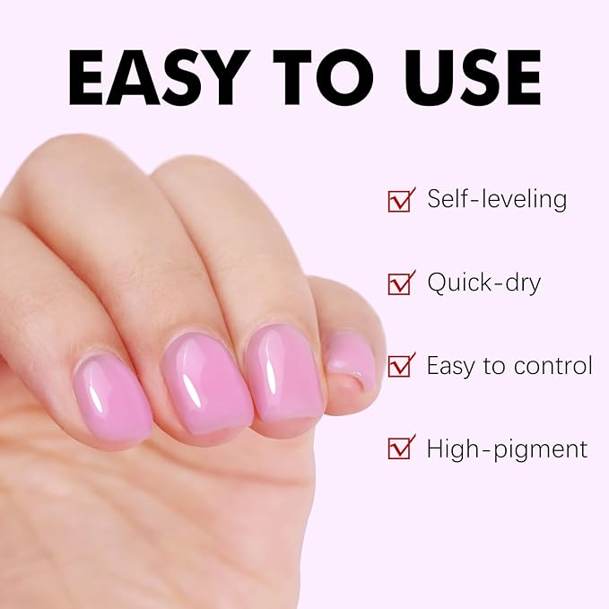 FZANEST Builder Gel Nail Kit, Milky White Sheer Jelly Nude Pink 6 Colors Rubber Base Builder Gel For Nails Strengthener Extension Gel Nail Art Salon Gift for Women