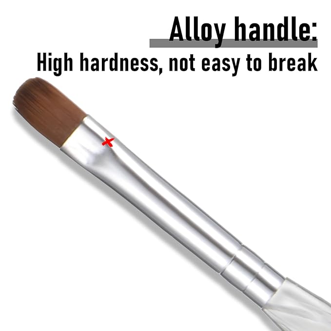 2 Pcs Dual-Ended Professional Gel Acrylic Nail Art Brush French Nail Brush with Stirring Rod Manicure Clean up Brushes Manicure Design Brushes