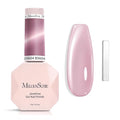 MelodySusie Glass Cat Eye Gel Nail Polish, Mist Pink Glitter Holographic Magnetic Nail Polish with Magnet, 0.5 Fl Oz UV Nail Polish for Nail Art Manicure Salon DIY at Home B5604