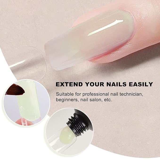 8 Colors Polygel Nail Luminous Poly Gel Nail Kit, Nail Extension Poly Gel Glow In The Dark Builder Gel for Nails Art Professional Neon Manicure Polygel Nail for Women DIY