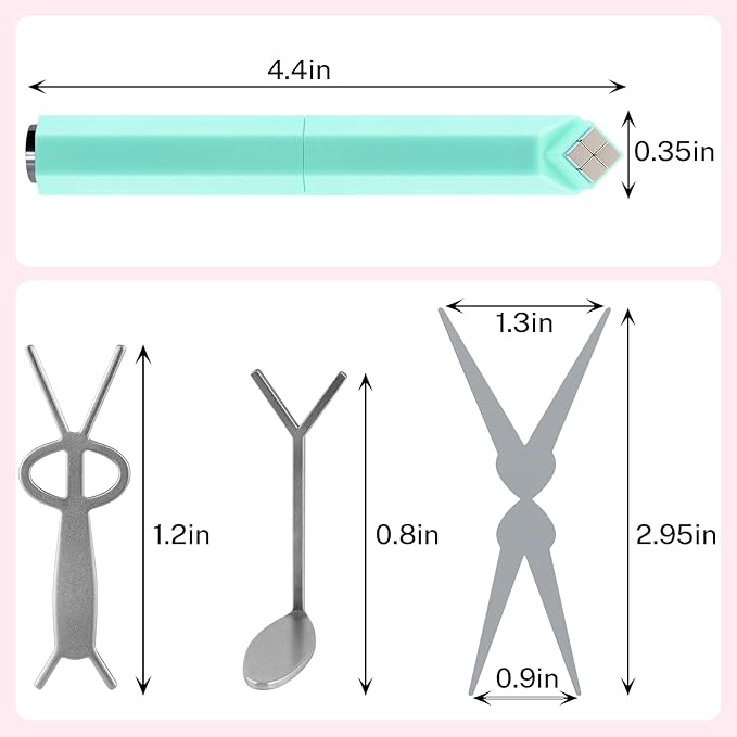2026 Upgrade 4-in-1 Diamond Cat Eye Magnet for Nails Art,3 Creative Patterns for Cat Eye Gel Polish（French, heart, rabbit）, Easy to Use for Beginners & Nail Artists