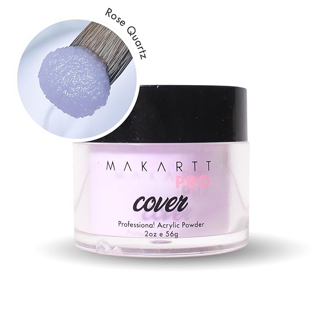 MakarttPro Acrylic Powder – Durable, Long-Lasting, Easy-Apply Formula for Nail Extensions, Overlays, Sculpting & Nail Art – 56g/2oz – Rose Quartz, Perfect for Pros and At-Home Use
