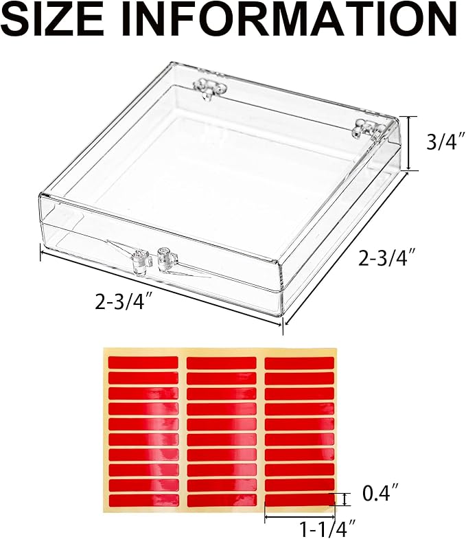 Jucoan 30 Pack Press on Nails Box, Clear Acrylic Press on Nail Storage Packaging Boxes Case, Empty Nail Containers with with Adhesive Tapes for Press ons Nail Art Salon Business Supplies