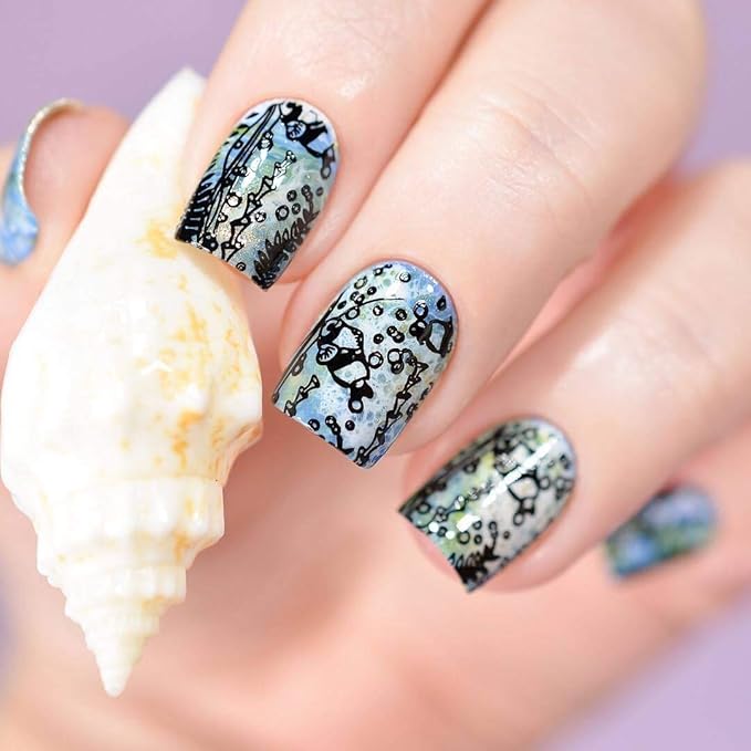 Whats Up Nails - B020 Take Me to the Sea Stamping Plate for Nail Art Design