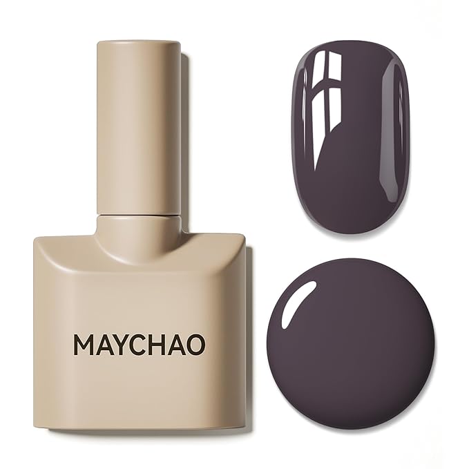 MAYCHAO 15ML Gel Nail Polish 1Pc Dark Reddish Purple Gel Polish Soak Off UV LED Nail Polish Nail Art Starter Manicure Salon DIY at Home, 0.5 OZ