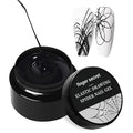 the Spider Gel for Nails Collection, Spider Gel Drawing Nail Polish Set Nail Art Wire Drawing GelS for Line with Art Brushes,Suitable for diy art at home (Black)