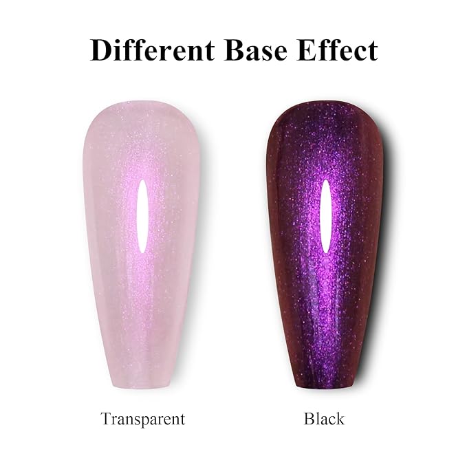 Pearl Gel Nail Polish, Rose Purple Transparent Shimmer Shell Nail Gel Polish Glitter Mermaid Iridescent Pearlescent Sparkle Spring Summer Soak Off Led UV Manicure 15ML