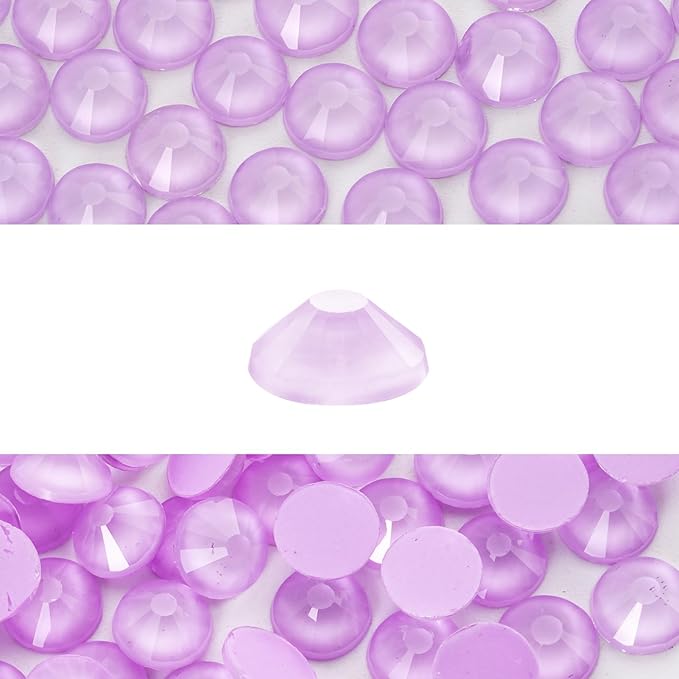 Novani 3000 Pieces Flatback Rhinestones Glass Round Gems Mocha Lt.Purple Crystals for Nail Art DIY Crafts Clothes Shoes,SS8,2.3-2.5mm