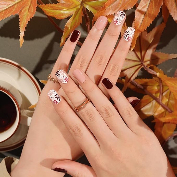 Semi-Cured Gel Nail Strips - 20 Salon-Quality Gel Sticker with UV Light Required, Long Lasting, Easy Application & Removal, Includes Prep Pad, Nail File, Wooden Stick – Meadows of Mocha