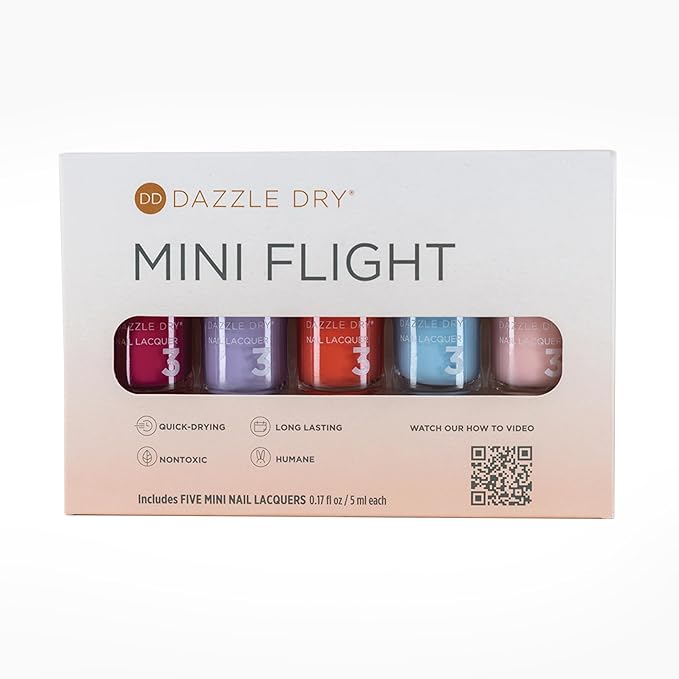 Dazzle Dry Mini Flight - Happy Hues- 5 Mini Lacquers