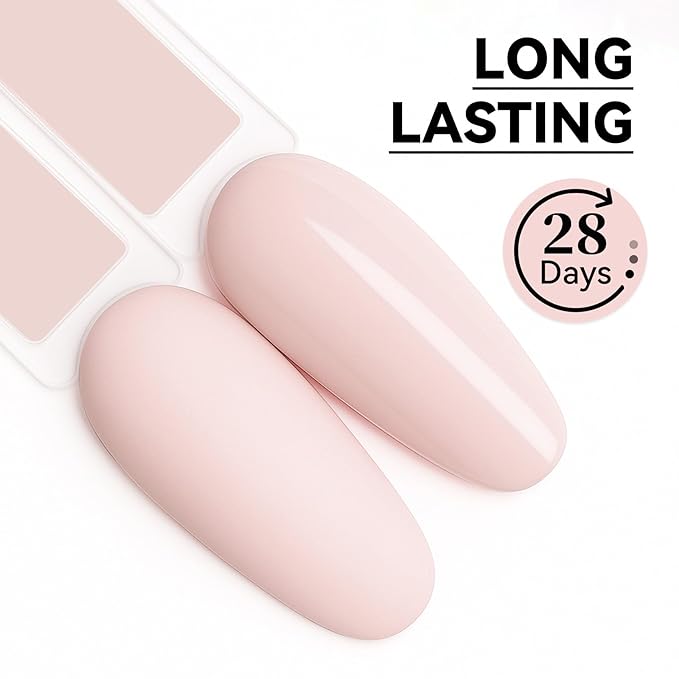 MEGIOR Ballet Slippers Gel Nail Polish 0.5 Fl Oz Light Pink Soak Off UV LED Lamp Light Cure Gel Polish Kit for Salon and Nail Art Starter Manicure DIY at Home