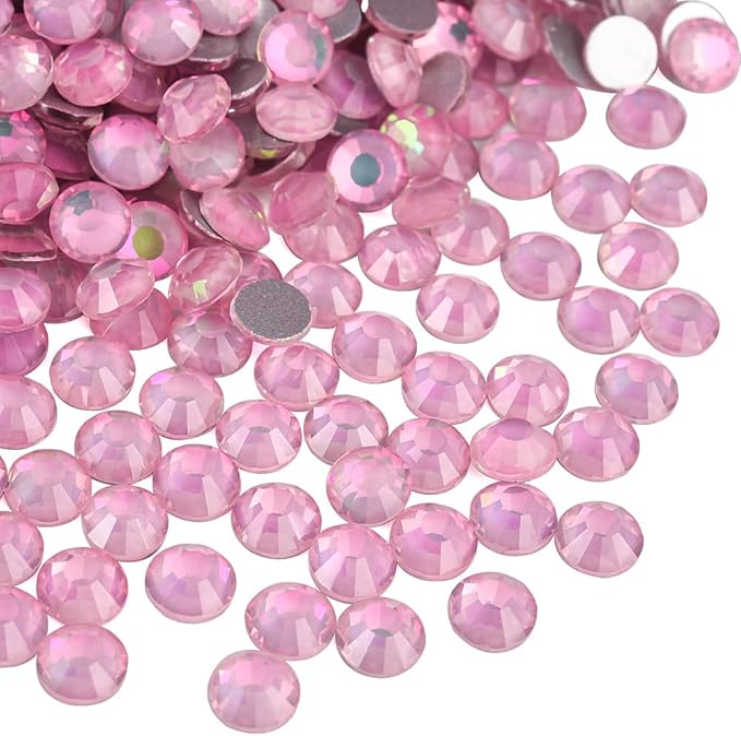 Blinginbox Rhinestones for Crafting,Flatback Rhinestones Glass Gems Stones Round Gemstones Non-Hotfix Crystal for Crafts Nail Decoration,Pink Fairy Crystal(3.8-4.0mm) SS16/1440pcs