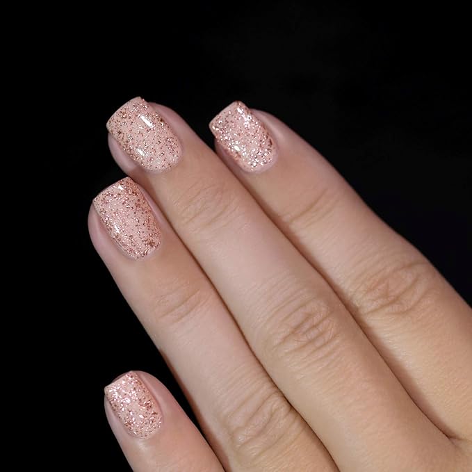 ILNP Empress - Sea Pink Metallic Nail Polish Topper, Rosy Flakes, Chip Resistant, Non-Toxic, Vegan, Cruelty Free