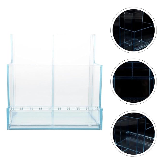 1pc Polishes Grinding Stand Oils Makeup Holder Professional Head Container Nail Socket Women Bits Proof Clear Rack Supplies Salon Tools Bit Display Organizers Tool