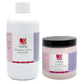 Odorless Liquid Monomer + Pink Acrylic Powder - Professional System for Nail Extension, Non-Yellowing Effect and EMA Formula – Kit 8 Oz.