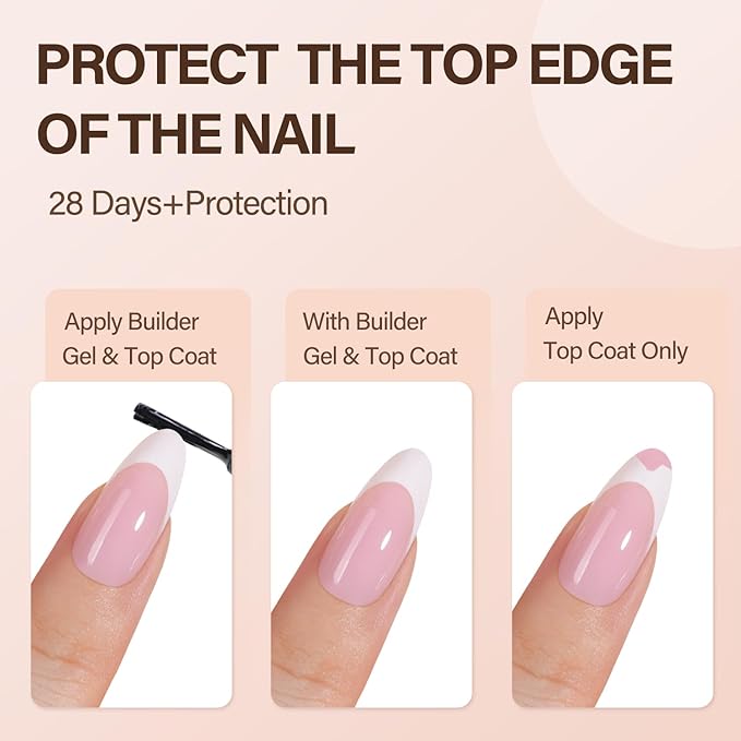 Vansiho French Gel Nail Tips, 150Pcs Medium Almond Gel Nail Tips, Pink Soft French Tips Press on Nails, Fake Nails for Nail Art DIY 15 Sizes