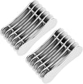 2Pcs Mini Nail Art Pen Holder Metal Stand Silver and Gold Nail Brush Rest Organizer for Manicure Tools Portable Tech Supplies