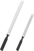 2 PCS Metal Toenail File, Stainless Steel Long Nail File, 4 Sides Coarse Nail Files for Thick Toenail, Nails Care Tool for Men Women, 2 Sizes