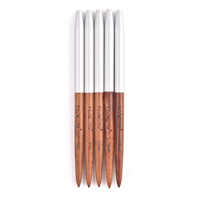 KADS Fine Liner Brush, Nail Art Striping Brushes 6/9/12/15/18mm Thin Line Nail Brush Detail Drawing Brush Gel Nail Polish Brush (9mm)