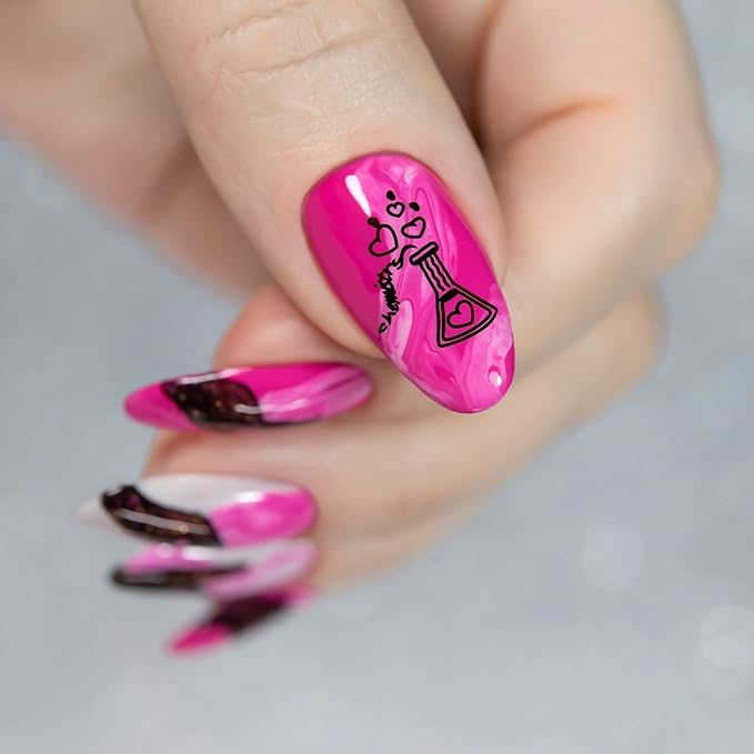 Whats Up Nails - A023 When in Love Stamping Plate for Nail Art Design