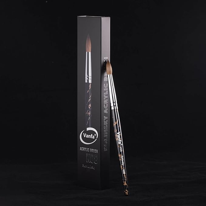 VANFA Acrylic Nail Brush with Pure Kolinsky Hair K08