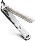 BALUCA Slanted Blade Ingrown Toenail Clippers for Thick Toenails, Angled Toe Nail Fingernail Cutter Trimmer for Seniors and Men - Champagne