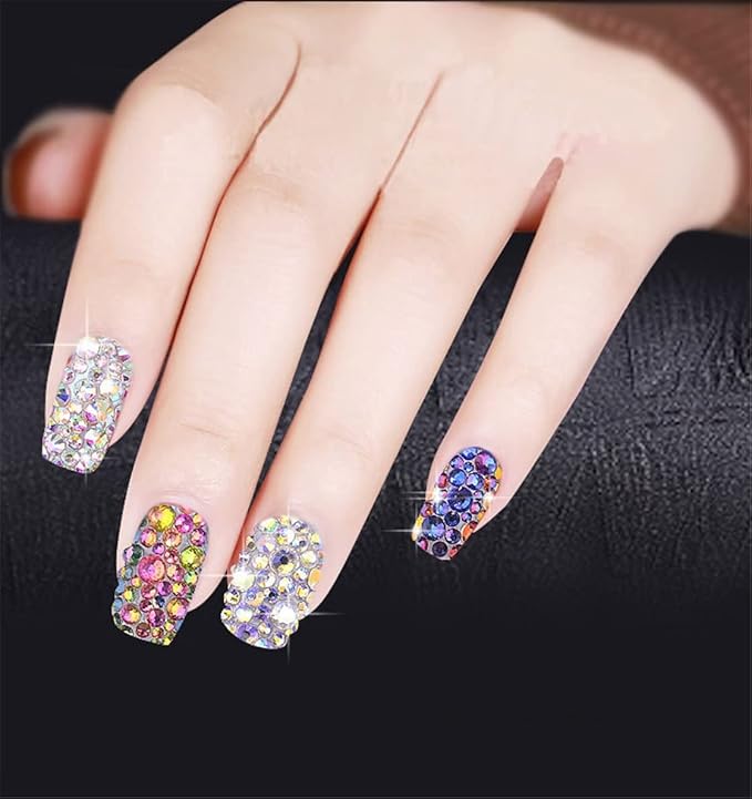 3000 Pieces SS6 2mm Flatback Rhinestones Clear Glass Round Gems Crystals for Nail Art DIY Crafts Clothes Shoes Bags （Dark Red）