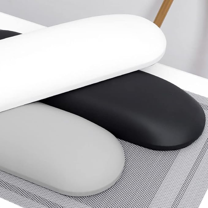 Arm Rest for Nails Tech, Soft Waterproof Nail Arm Rest, Relieve Hand Pressure, Anti-Stain Hand Rest for Nails Tech and Clients, Luxury Salon Manicure Armrest (White)