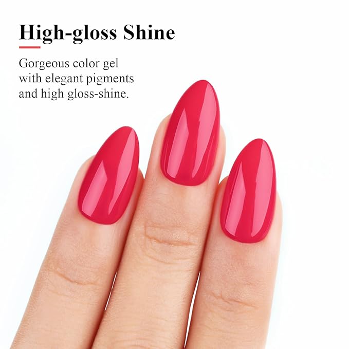 Imtiti Gel Nail Polish, Crimson Red, 15ML DIY Nail Art Kit for Women Girls - Autumn Winter Soak Off LED UV Gel Polish