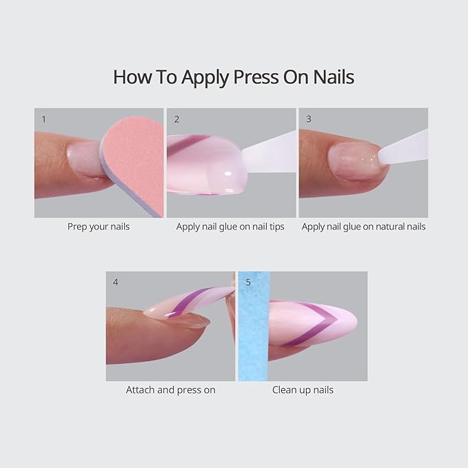 BTArtbox Press On Nails Oval - Vintage Silver, Dark Blue Silver Foil Short Press On Nails with Glue and Adhesive Tabs for Women, Soft Gel Glue On Nails in 16 Sizes - 32 Stick On Nails Kit