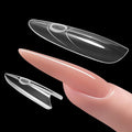 240 PCS Sandwich Nail Dual Forms, 14 Sizes Nail Tips for Builder Gel, Dual Forms for Polygel, Nail Extension for Beginner & Professional, Create Salon Quality Nail Art at Home (Oval)