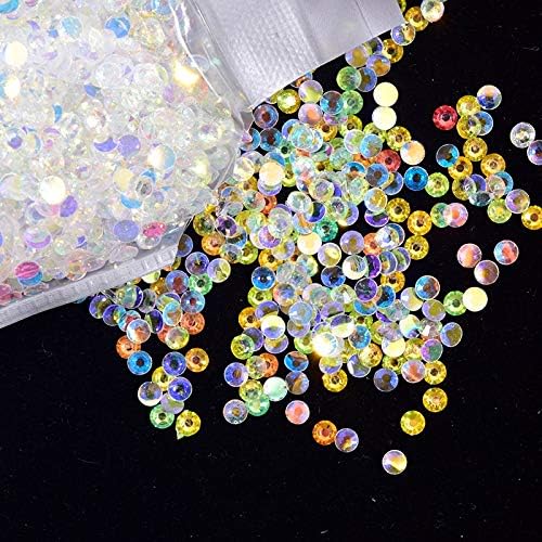RD-63535 Decor Rhinestone 1000pcs Micro Zircon Strass for Nails Rhinestones Crystal ABColorful Rhinestones for Nail Art Decoration Accessories 2mm 3mm 4mm - (Type: 2mm)