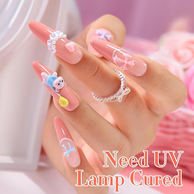 Double Rhythm 0.5 Oz Gel Nail Polish Neutral Natural Same Color Same Bottle Translucent Light Milky Pastel 15ML Manicure French Design Art DIY at Home (Nude Peach-A1516)
