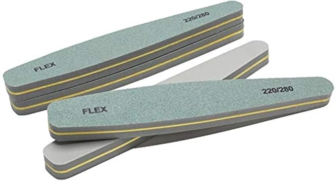 Nail Files Bufers 5pcs Nail File Buffer 220/280 Grit Diamond Nail Buffer Block Sponge Lime a ongle Sanding UV Gel Polishing Tools - (Color: 180-220)