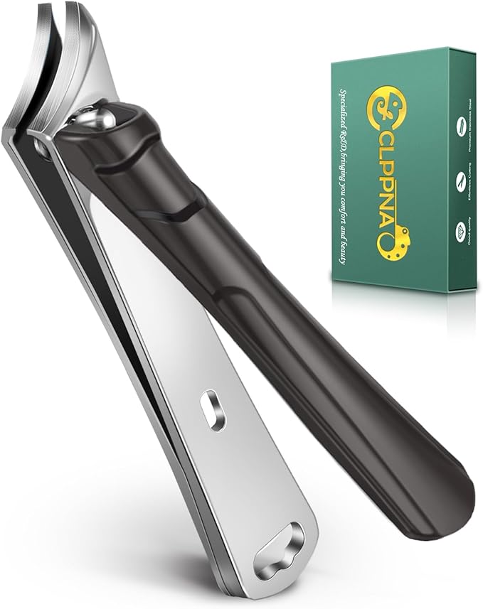 Ingrown Nail Clippers, CLPPNA Slanted Curved Blade Toe Nail Clippers for Ingrown Toenails & Fingernail, Stainless Steel Toenail Clippers Cutter, Angled Nail Clippers for Seniors, Men, Women