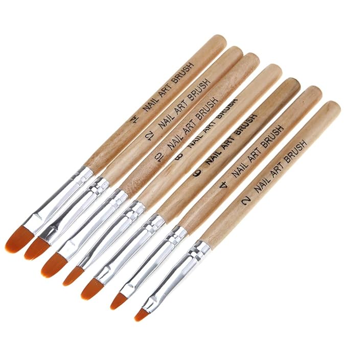 WOKOTO 14 Pcs Acrylic Nail Brush Set, UV Gel Nail Acrylic Brush Tips Builder Brush Nail Painting Brush Pen Nail Dust Brush 3d Nail Art Brush Nail Polish Brush Kit