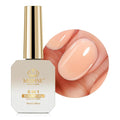 MIZHSE Builder Nail Gel, 8-in-1 Netural Nude Builder Nail Gel Strengthener Gel Thickening Extension Rhinestone Glue in a Bottle for DIY Salon LED & U V Lamp Needed 16mL