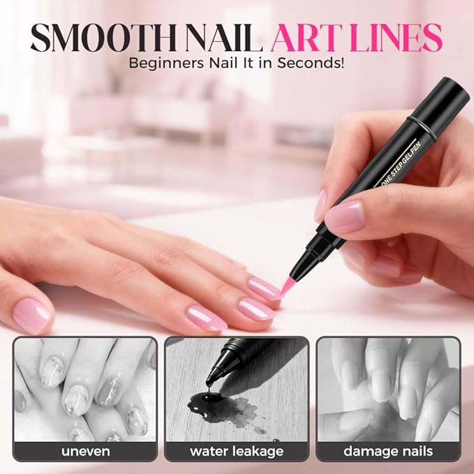 Professional Nail Pen Set,6/12/18 Colors per Set,3 in 1 Quick Dry Nail Polish Pens,Colorful Gel Pens for DIY Nail Art, Easy Nail Polish Pen for Women Girls (B Set/18pcs)