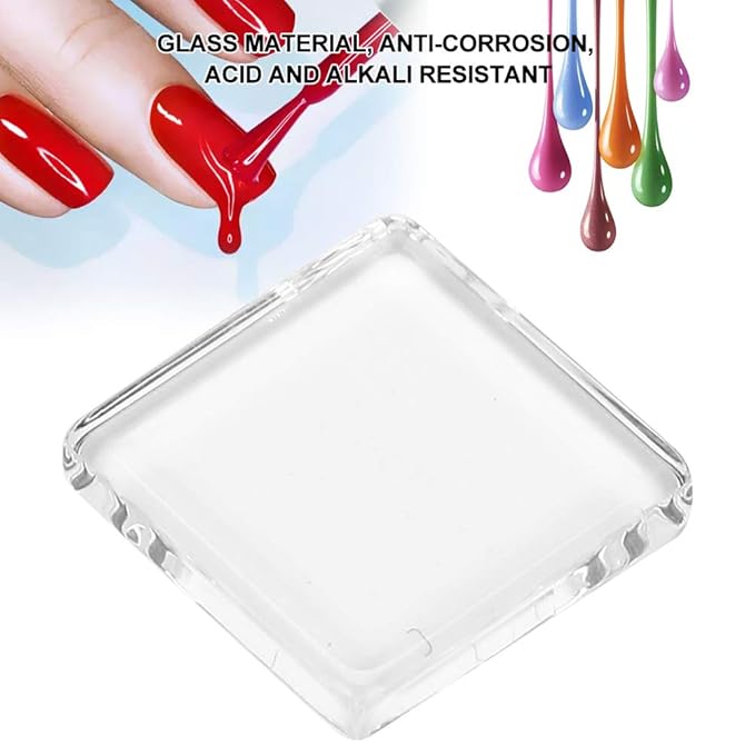 Dioche 50pcs Glass Nail Gel Polish Color Display Cards – Transparent Nail Polish Swatch Cards for Home & Professional Nail Salons