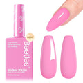 Beetles Pink Gel Polish - First Crush 15ML/0.51Fl Oz, Light Pink Gel Nail Polish, Soak Off UV LED Lamp Nail Art, Long-Lasting Manicure Salon DIY Home Spring Nails - Gifts for Her