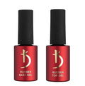 Professional Rubber Top & Base Gel Set By Kodi | 15ml 0.5 oz | Soak Off, Polish Fingernails Coat Kit | For Long Lasting Nails Layer | Easy To Use, Non-Toxic & Scentless | Cure Under LED Or UV Lamp