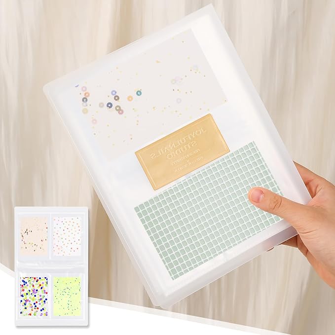 80 Slots Nail Sticker Book Transparent Artistic Sticker Album Organizer Design for Nail Desk Tidy Art Decals Holder Organizer Display Book DIY Nails Arts Design Tools Manicure Tools